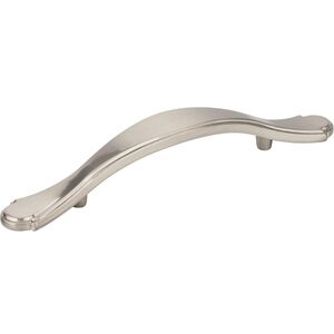 3 inch Center Footed Cabinet Pull, Satin Nickel Finish 25 pcs